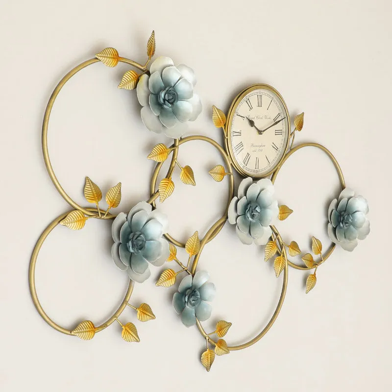 Theseus Floral Metal Wall Clock media 3