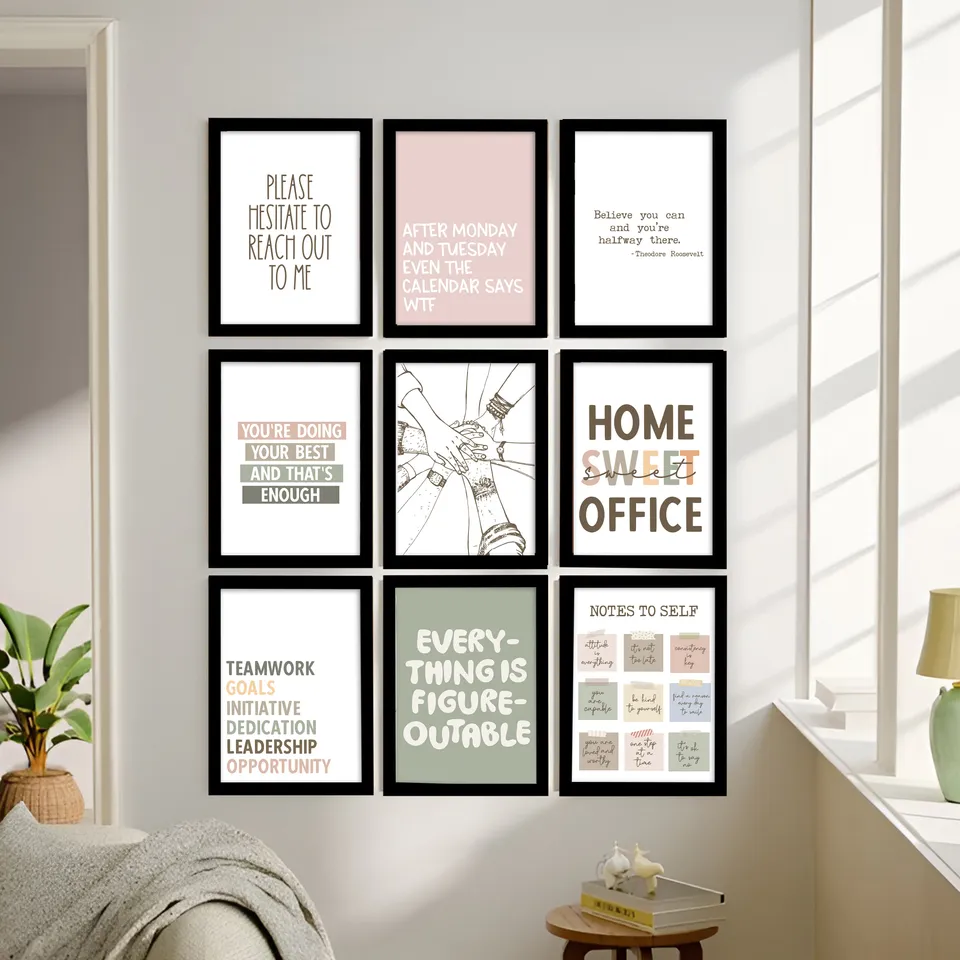 Minimal Motivation Wall Art Collection - Set Of Nine media 7