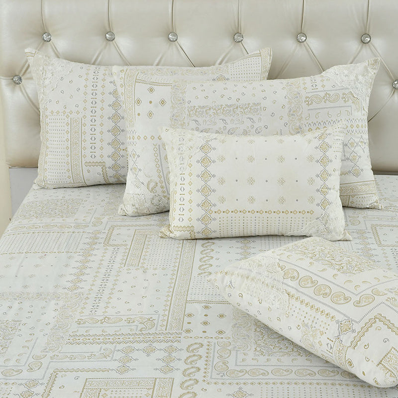 Mathieu Cotton Bedding Set (Beige/210 TC) - Five Piece Set media 4