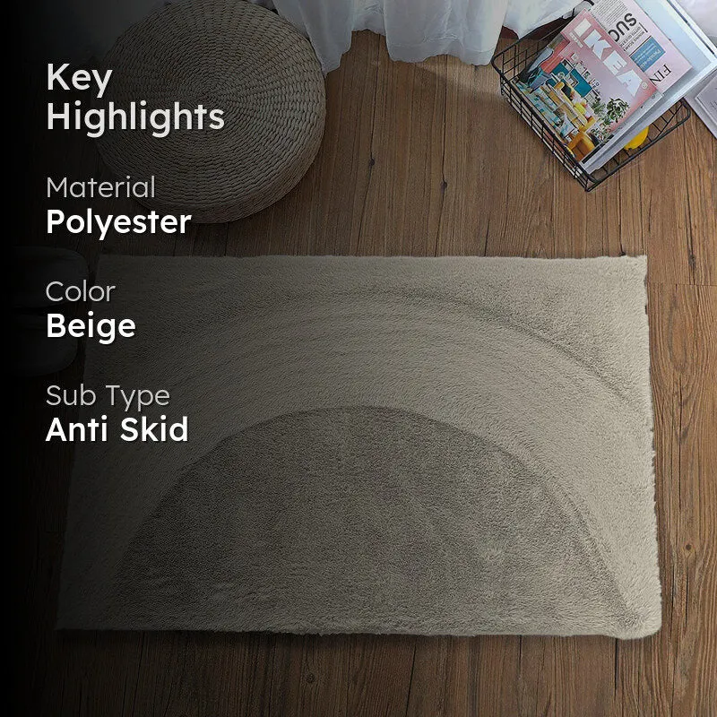 Ruffle Luxe Bath Mat - Beige media 2