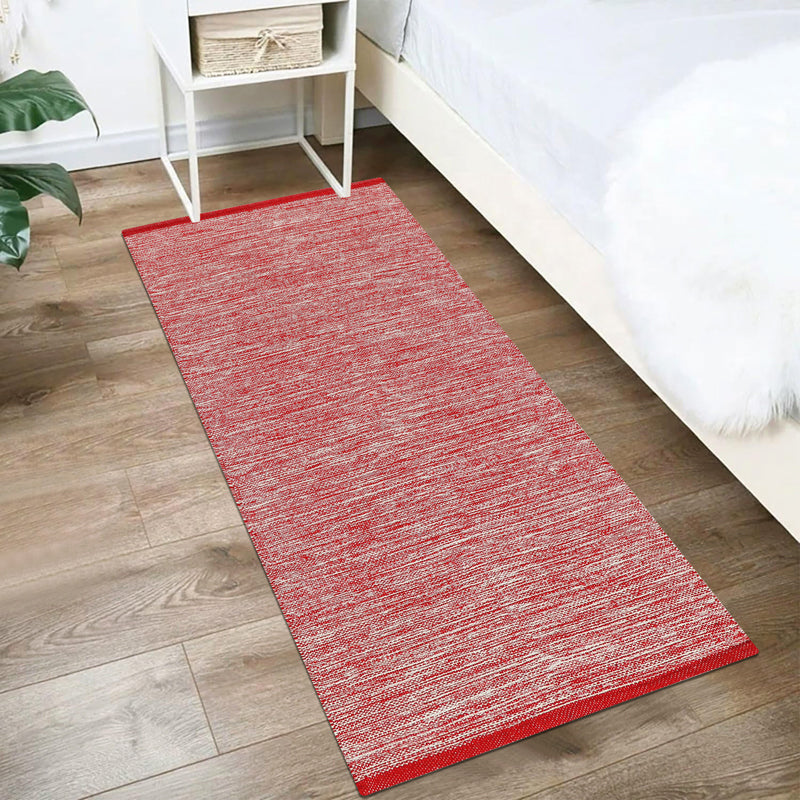 Artivine Cotton Runner Rug - Red media 3