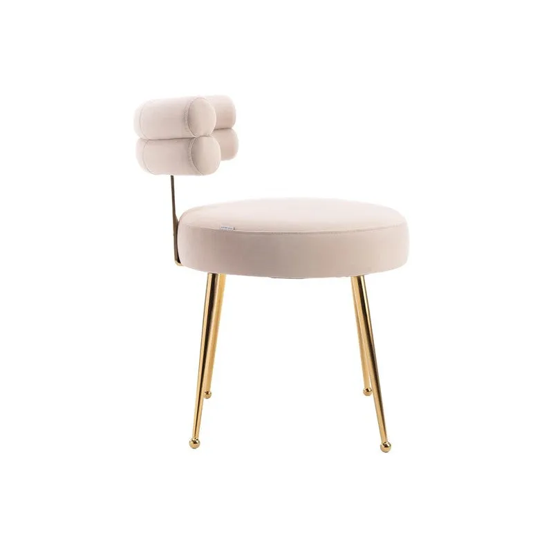 Velmora Metal Accent Chair - Beige media 6