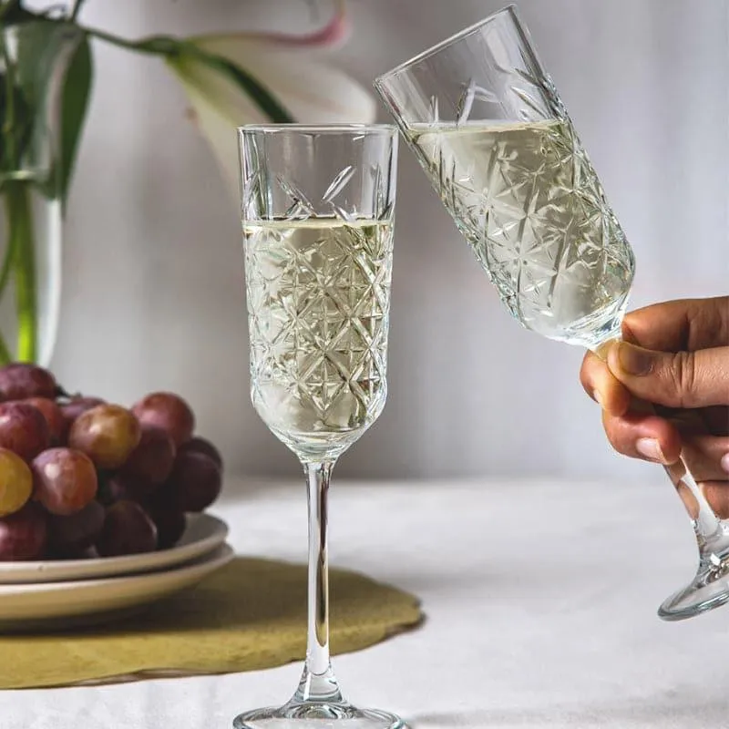 Mica Sterling Flute Glasses (180 ml) - Set Of Four media 3