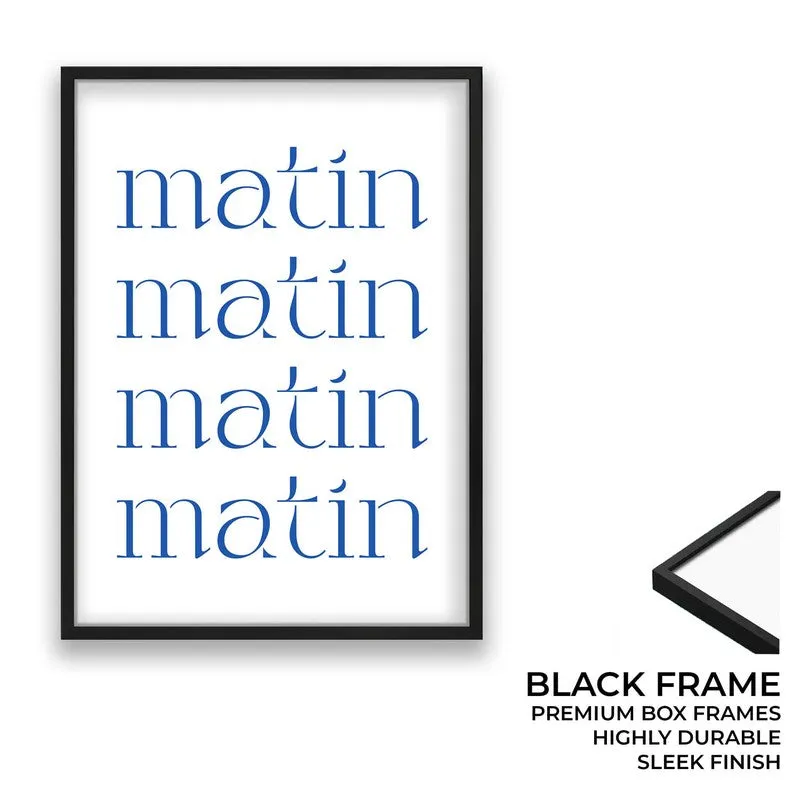 Matin Letters Archival Canvas Wall Art - Black media 8
