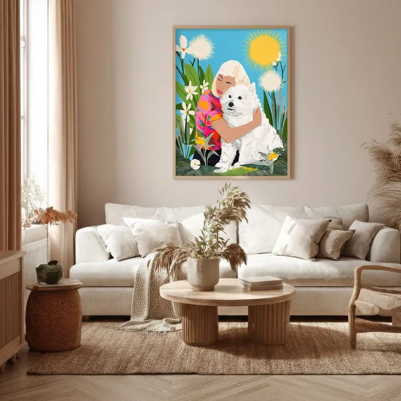 Bloomelle Canvas Wall Painting With Brown Frame media 5