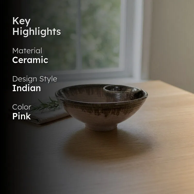 Double Dip Snack Bowl (550 mL) - Pink media 2