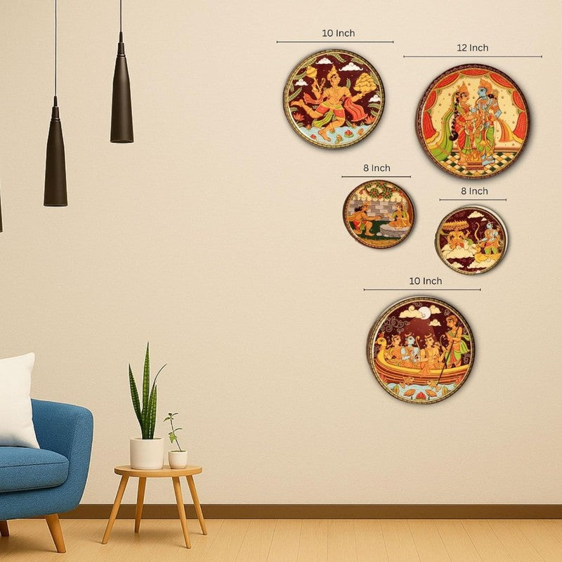 Pattachitra Ramayana Wall Plate - Set Of Five media 9