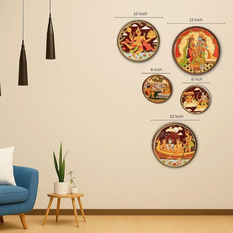 Pattachitra Ramayana Wall Plate - Set Of Five media 9