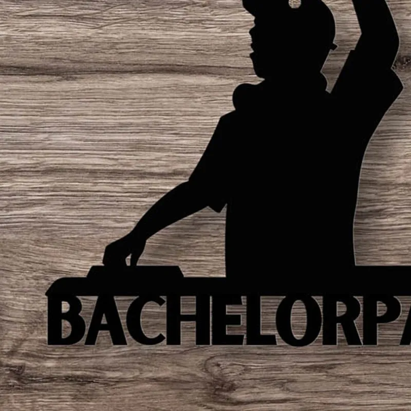 Bachelorpad Typography Mild Steel Wall Accent media 4