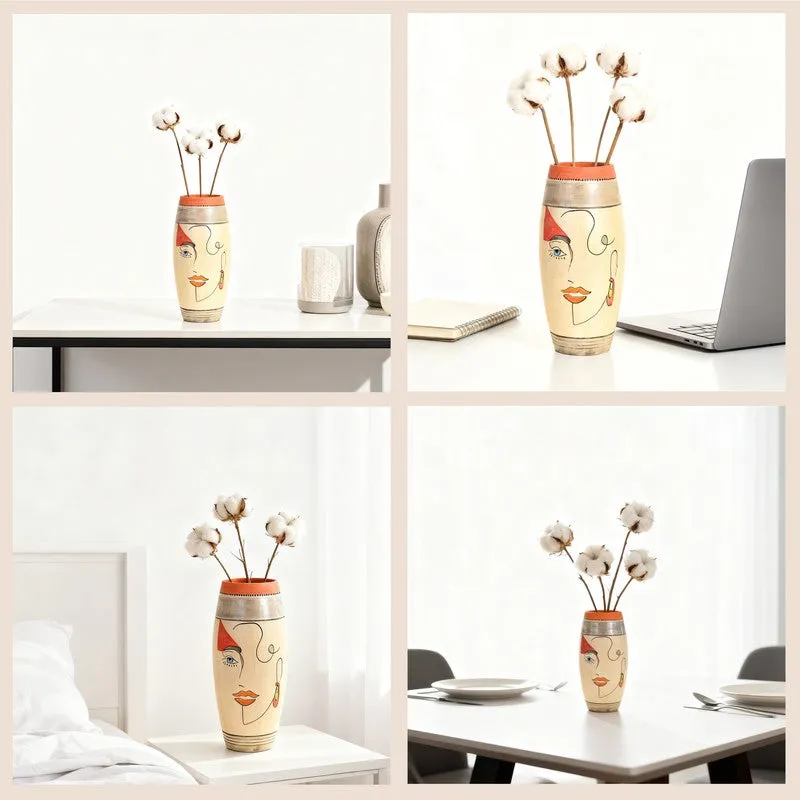 Painted Muse II Terracotta Vase media 5