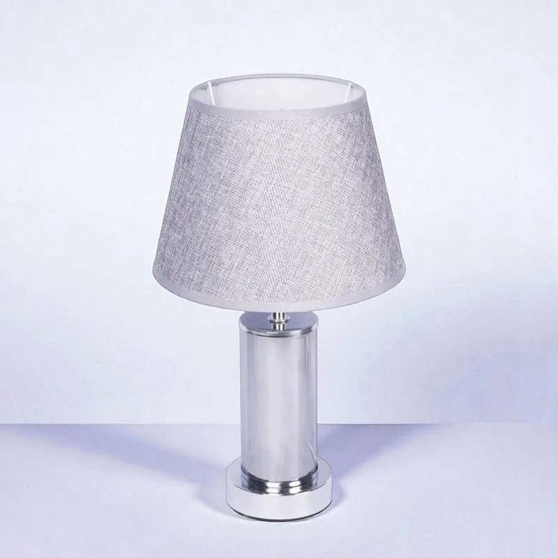 AarviDecor Sterling Classic Fabric Table Lamp - Grey media 6