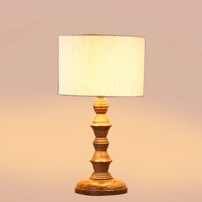 Cotin I Timber Wooden Table Lamp - Beige,Brown media 4