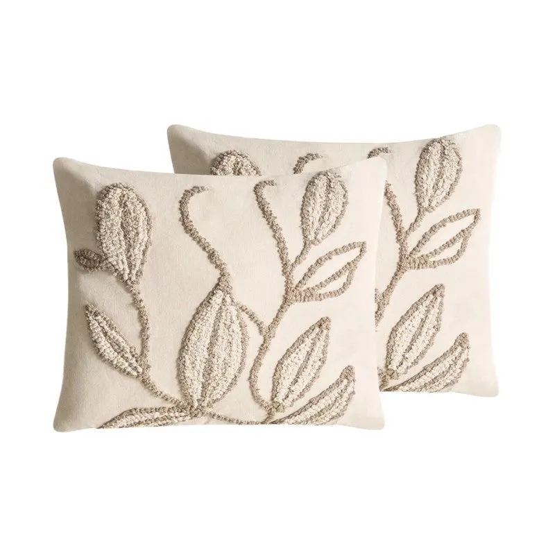 Boho Stitch Embroidered Cotton Cushion Cover - Set of Two - 4