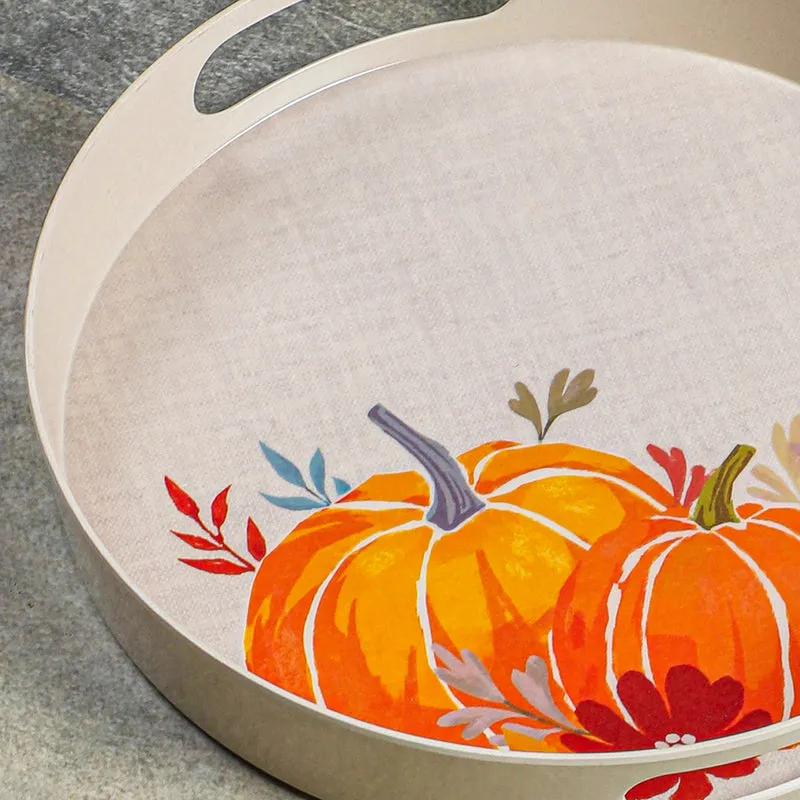 Pumpkin Spice Latte Melamine Serving Tray media 4