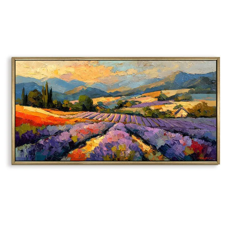 Lavender Fields Canvas Wall Painting With Frame media 3