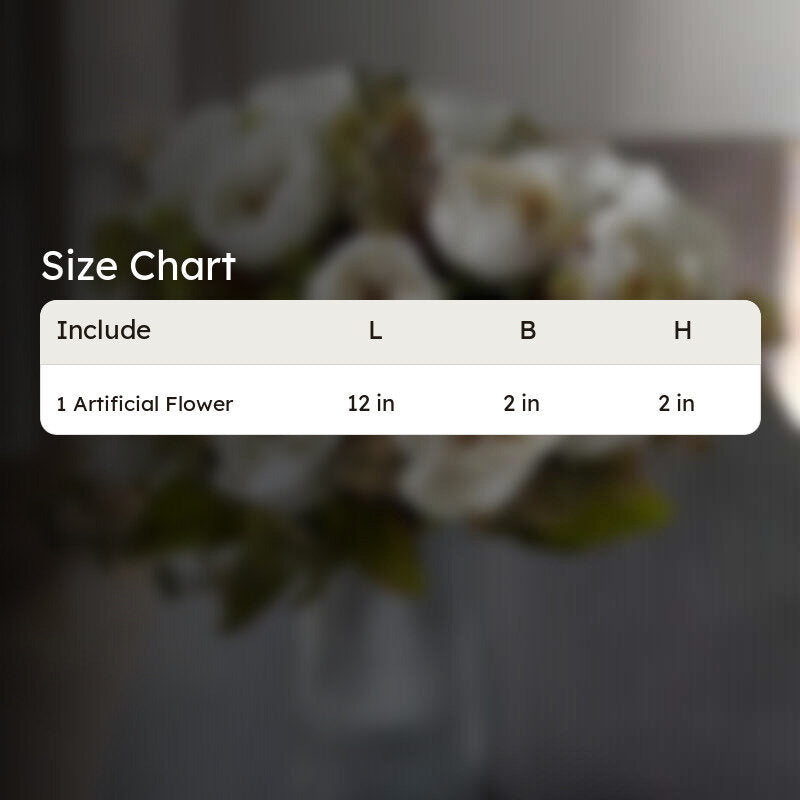 Rose-Zee Artificial Flower - White media 7