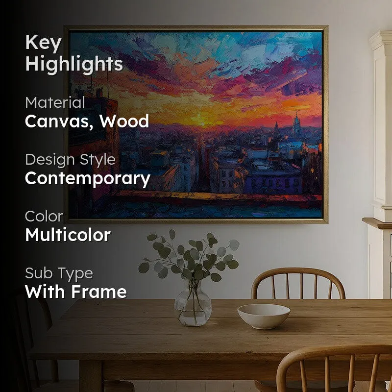 Citylume Canvas Wall Painting With Frame media 2