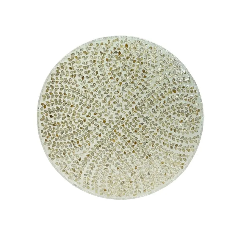 Noblex Bone Inlay Center Table - Off White media 5