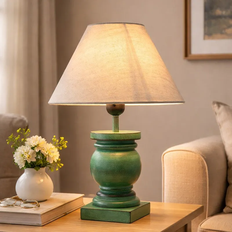 CleanFlare Wooden Table Lamp - White media 1