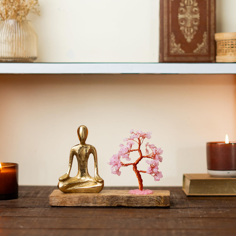 Bodhi Meditation Showpiece - Rose Quartz media 6