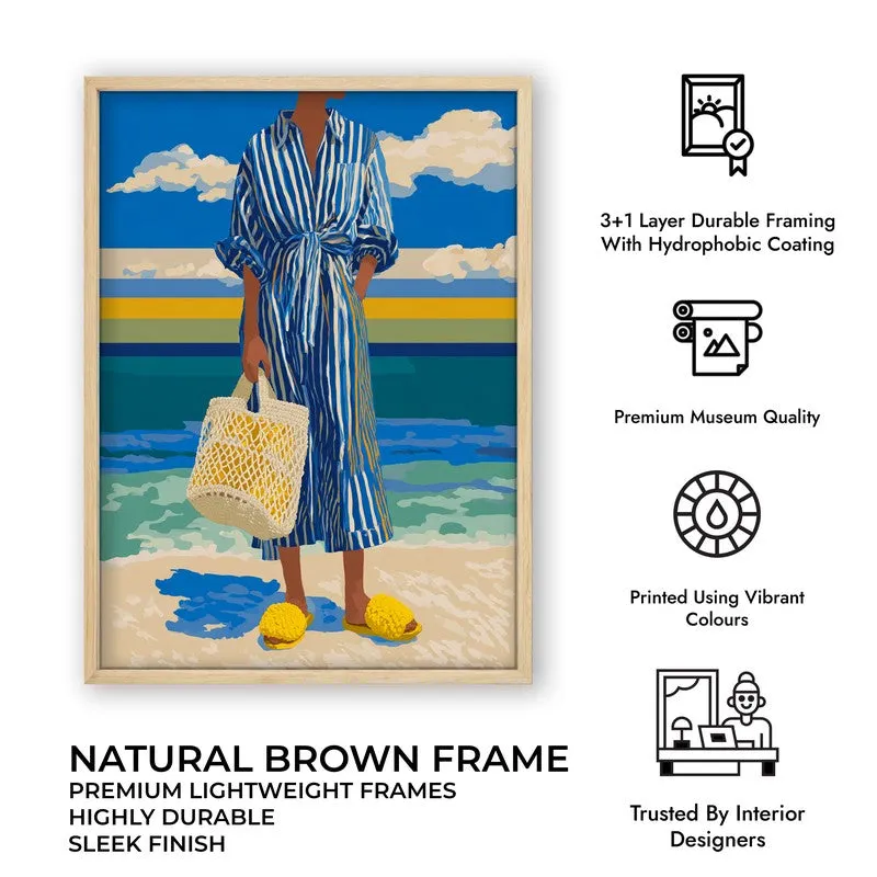 Avenel Travel Illustration Canvas Wall Painting With Brown Frame media 10