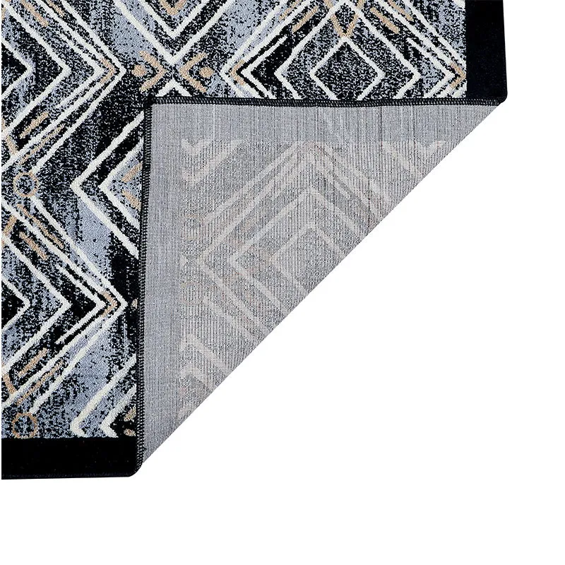 Yvonne Non-Anti Skid Carpet - Black & Grey media 3