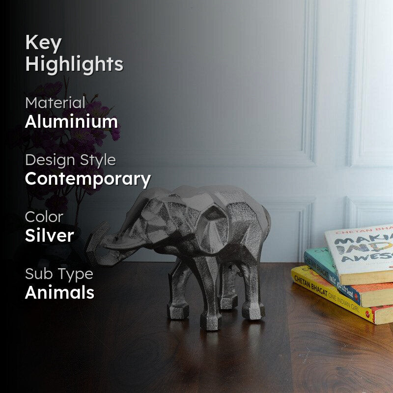 Fancy Ellie Aluminium Showpiece - Silver media 2