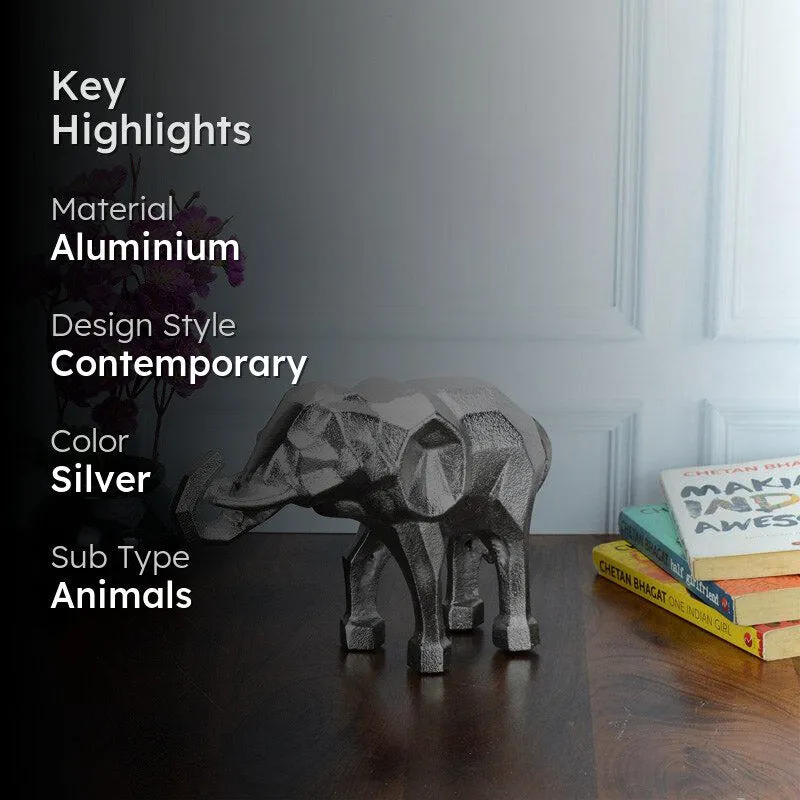 Fancy Ellie Aluminium Showpiece - Silver media 2