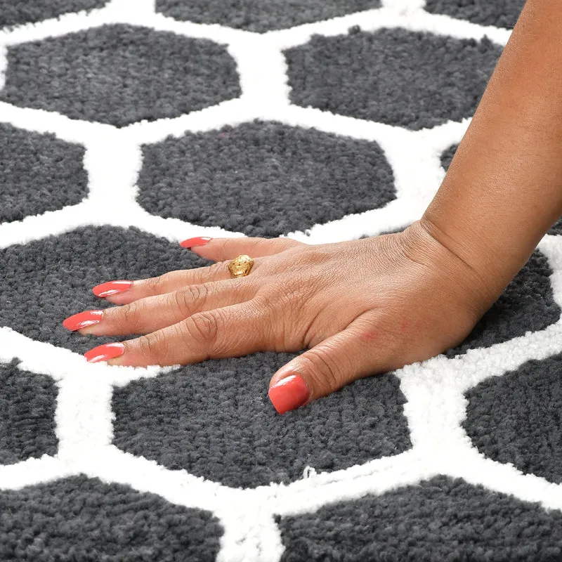 Trevona Cotton Bath Mat - Grey media 6