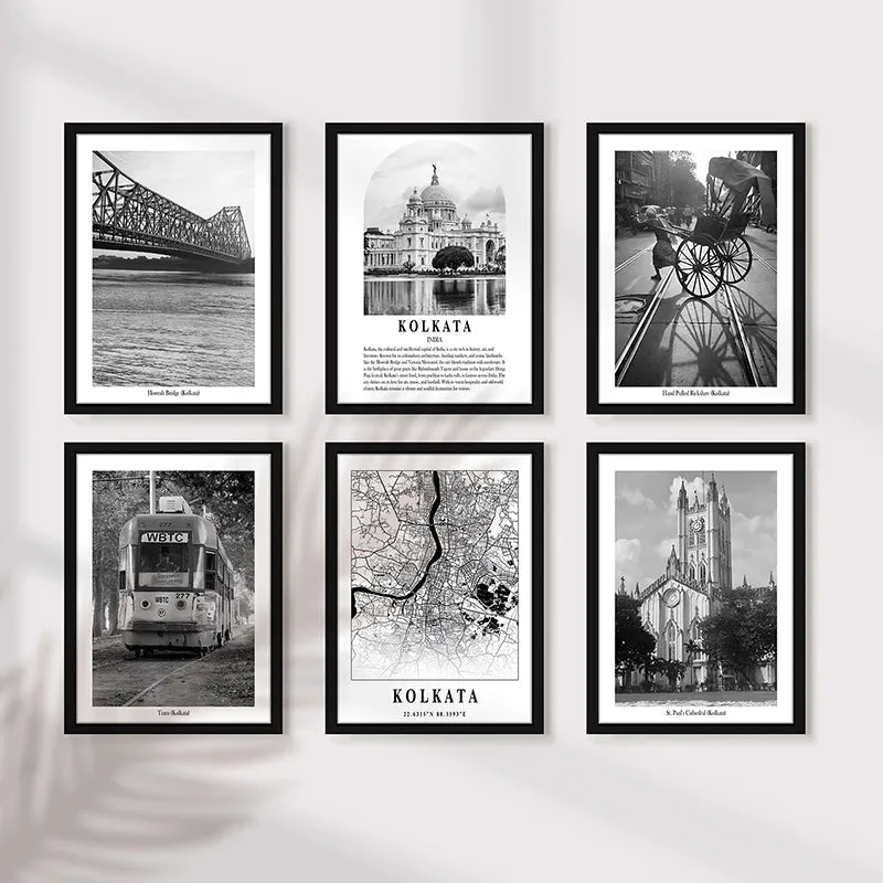 Monochrome Monuments V Wall Art With Frame - Set Of Six media 5
