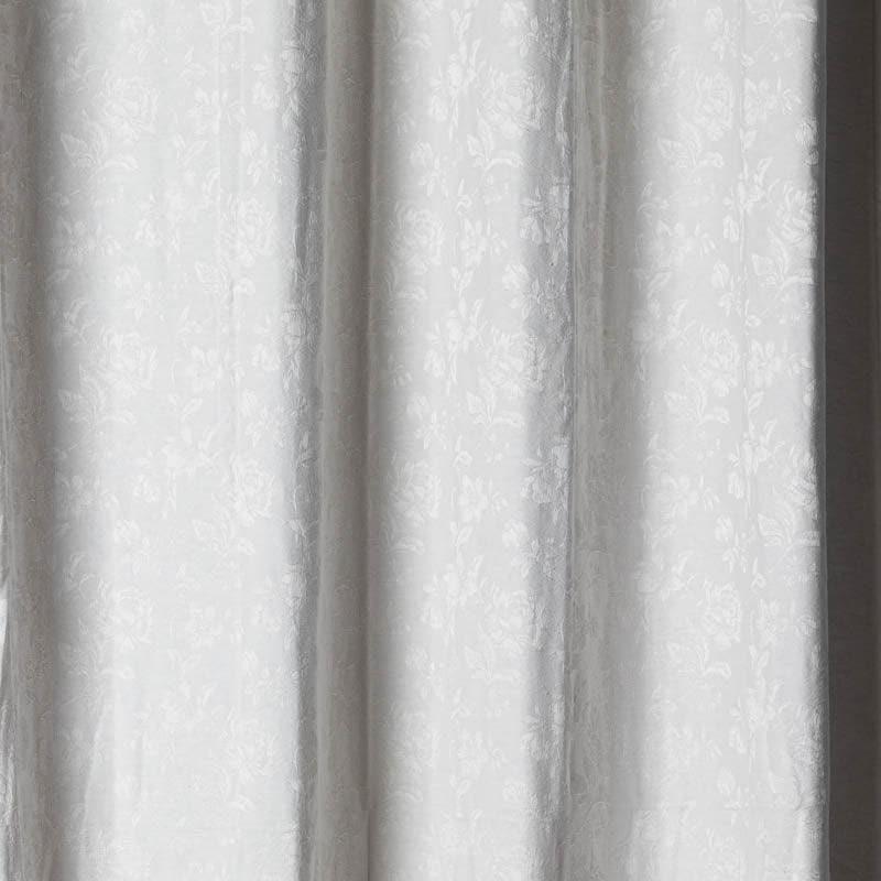 Gulaab Jacquard Single Curtain (White) media 3