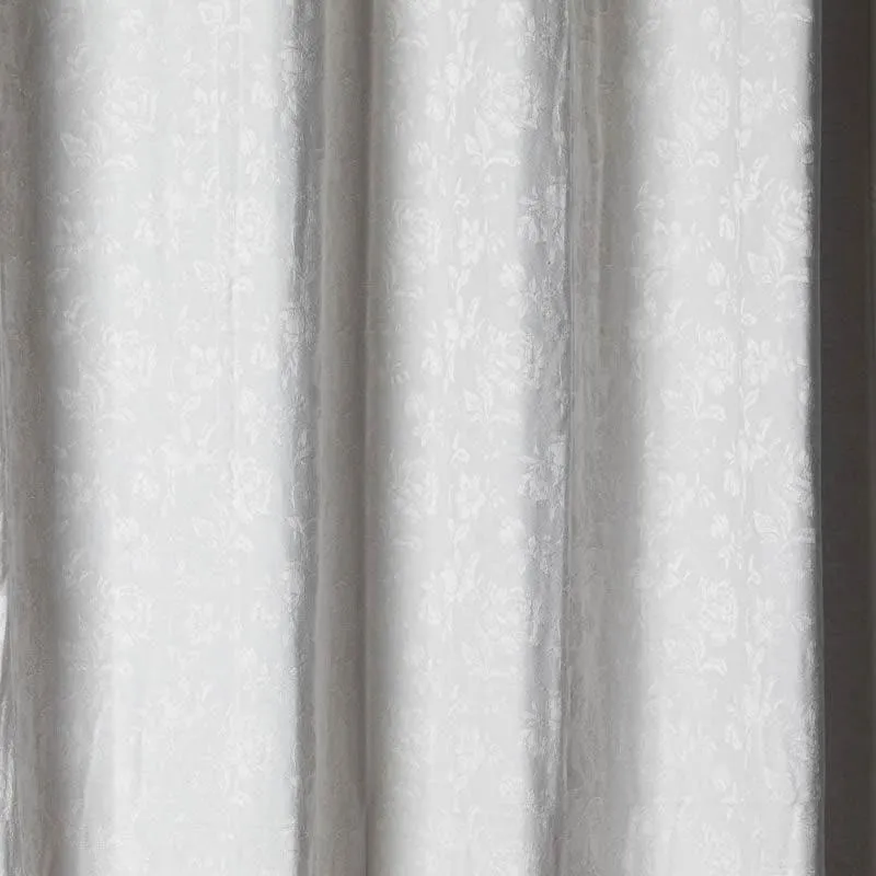 Gulaab Jacquard Single Curtain (White) media 3