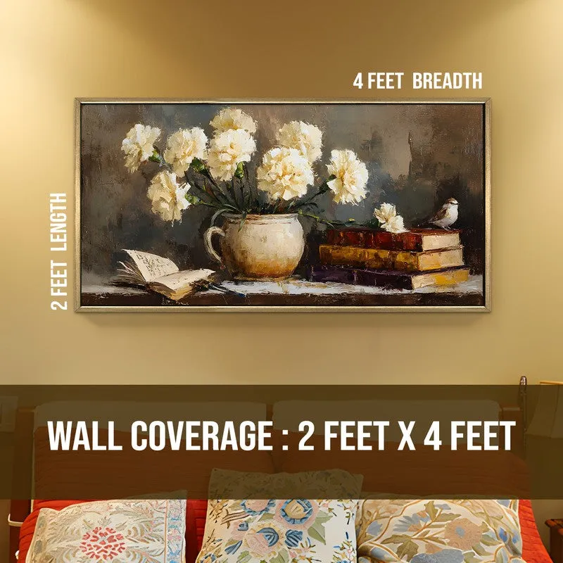 Literary Garden Canvas Wall Painting With Frame media 8