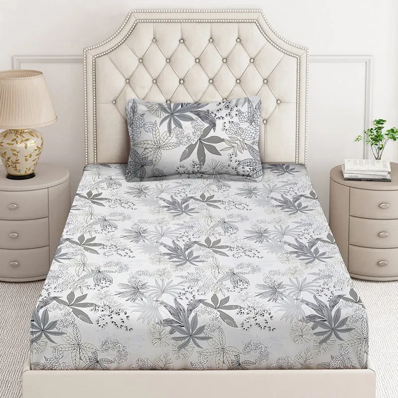 Flora & Freehand Floral Bedsheet - 130 GSM media 3
