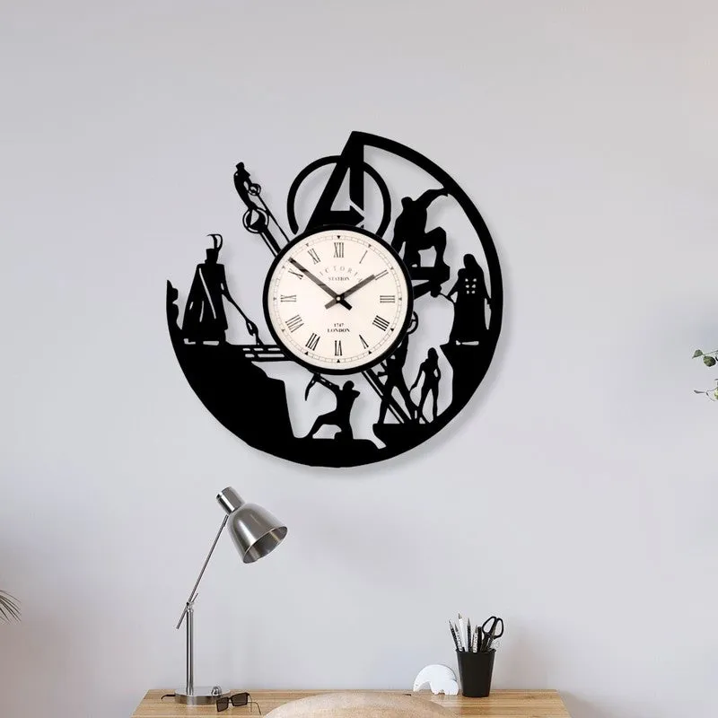 Astronyx Steel Analog Wall Clock - Black media 1
