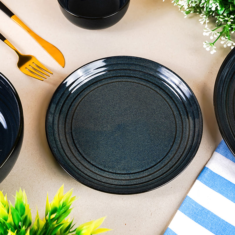 Indigo Ripple Ceramic Dinner Set - 20 Piece Set media 4