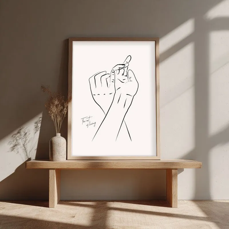 Intertwined Canvas Wall Painting With Brown Frame media 4