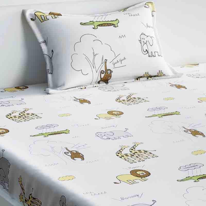 Time for the Animals Cotton Bedsheet - 210 TC media 3