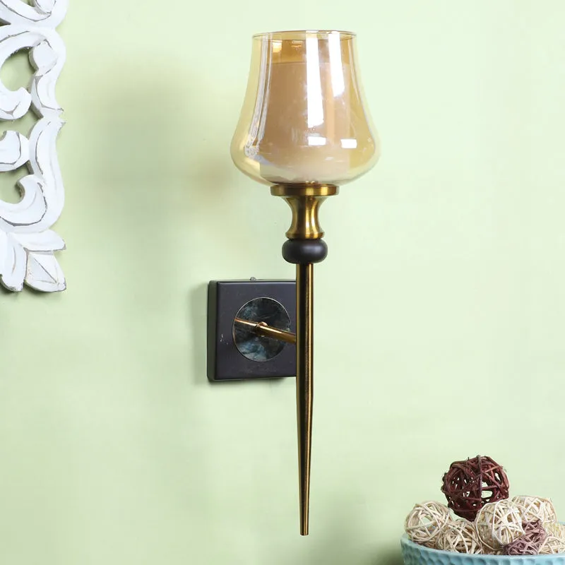 Alankrita Iron & Glass Wall Lamp media 3