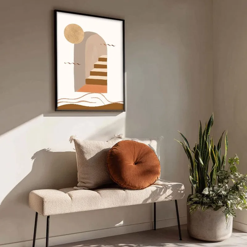 Steps to Serenity Canvas Wall Painting With Black Frame media 4