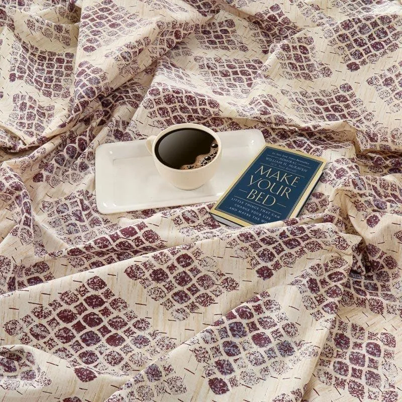 Swayam Viola Elegance Cotton Bedsheet (Purple) - 160 TC media 4