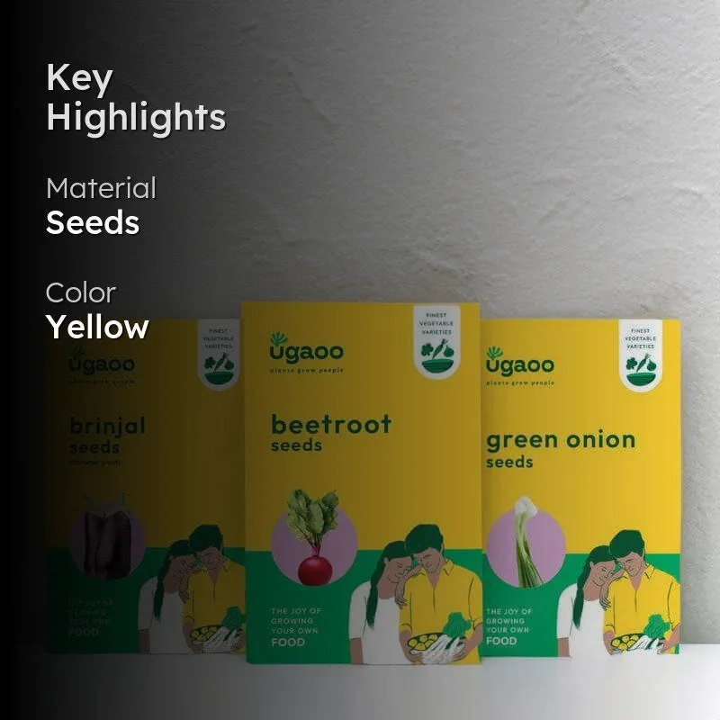 Ugaoo Veges Seeds (Beetroot, Green Onion, Brinjal Banarshi) - Set Of Three media 2