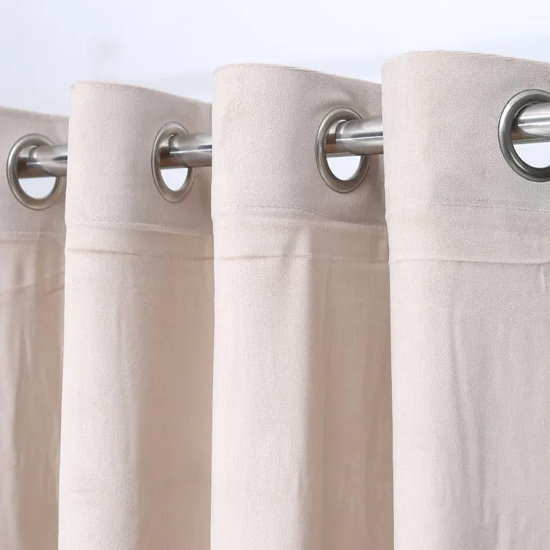 Kumudini Solid Curtain (Beige) - Set Of Two media 4