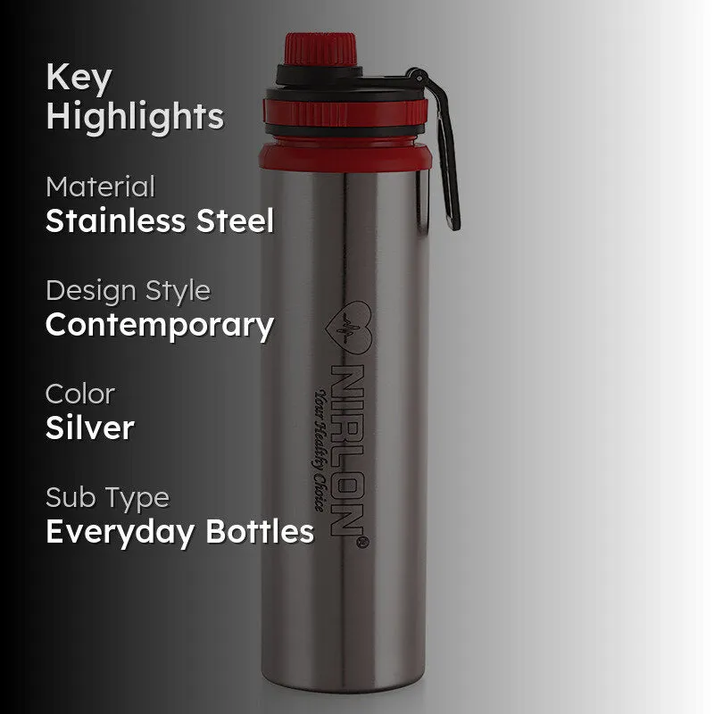 Solene Stainless Steel Water Bottle (Red) - 900 mL media 2