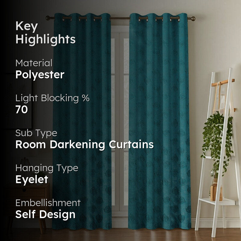 Dream Drape Curtains (Blue) - Set Of Two media 2