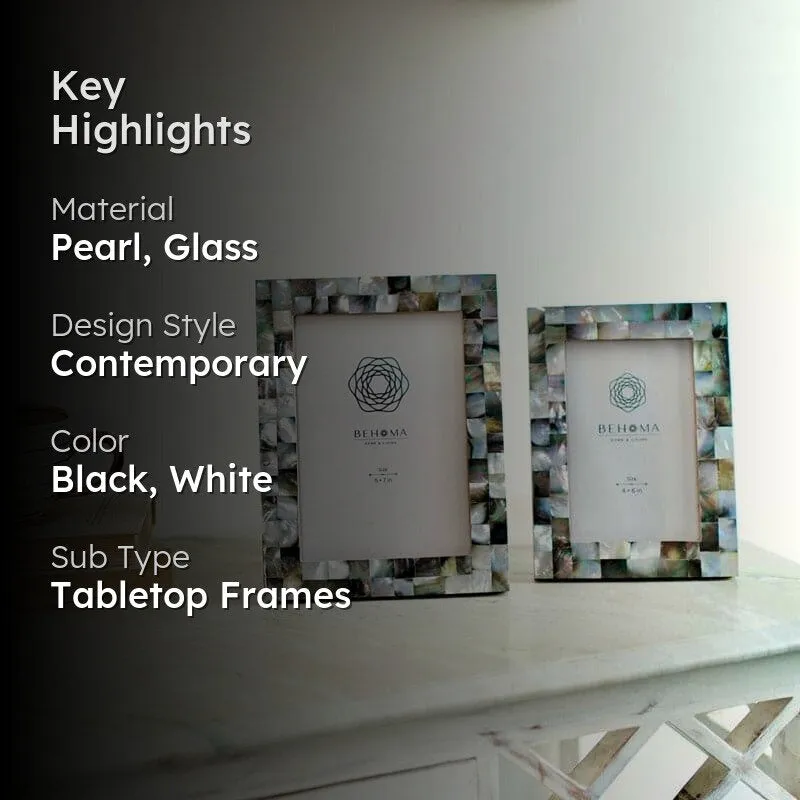 Pearl Perfect Table Photo Frame (Black) - Set Of Two media 2