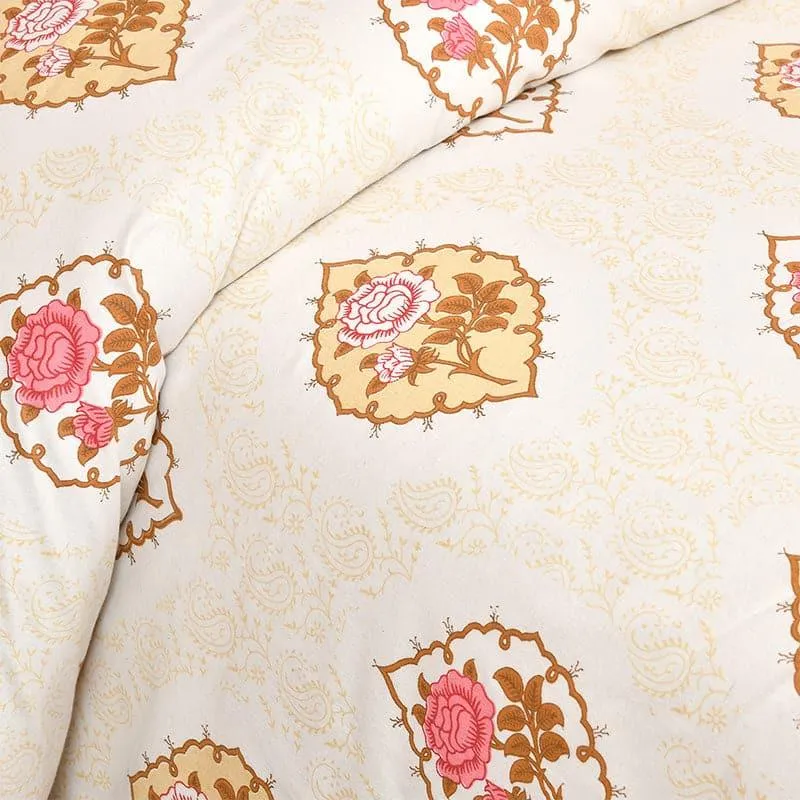 Malikeya Printed Cotton Bedsheet (Red) - 160 TC media 4
