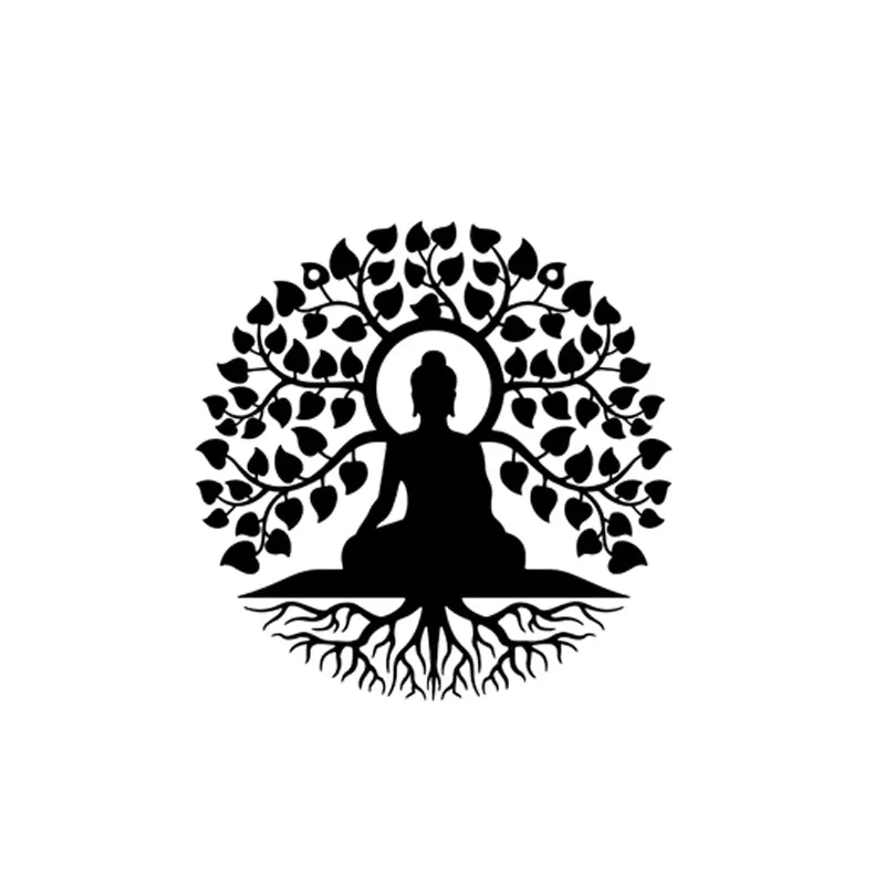 Buddha With Hamsa Hand Iron Wall Accent- Set Of Three media 5
