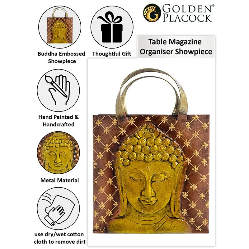 Buddha Embossed Iron Magazine Organizer media 5