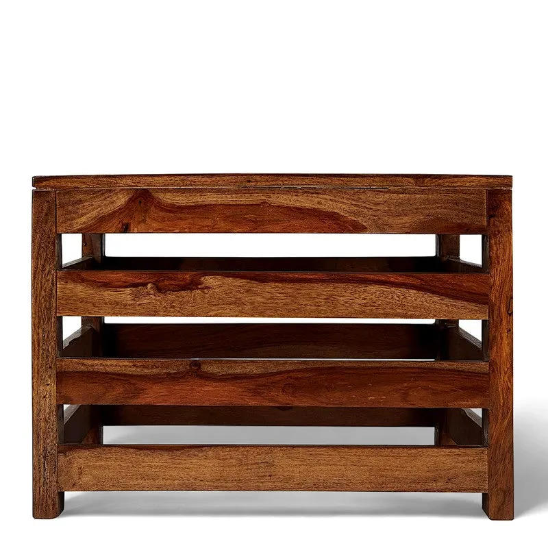 Pervon Sheesham Wooden Center Table - Brown media 5